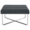 Ernest Gray Upholstered Fabric Ottoman