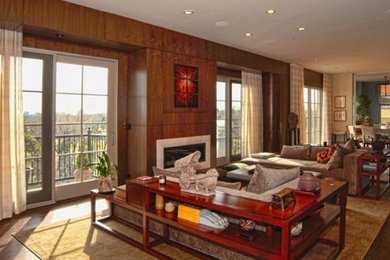 Inspiration for a modern living room remodel in Denver