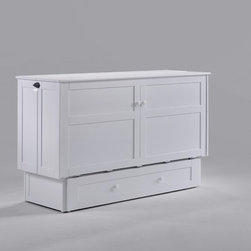 Night and Day Clover White Cabinet Bed - Furniture