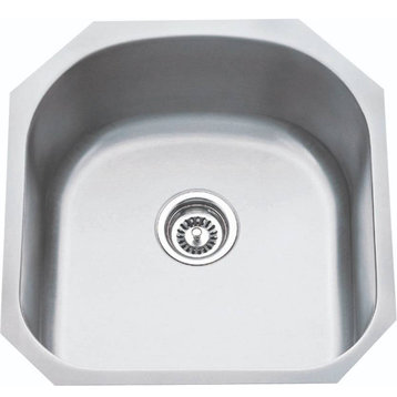 Stainless Steel 19 3/4" 18-Gauge Single Bowl Undermount Utility Sink