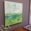 Colorful Abstract Landscape Original Painting - Spring Greens 24 x 24