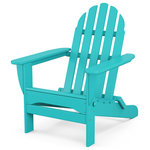 POLYWOOD - Polywood Classic Folding Adirondack Chair, Aruba - Summertime and relaxation take on a whole new meaning when you kick back in the comfortably contoured seat of the POLYWOOD Classic Folding Adirondack. This sturdy chair is constructed of solid POLYWOOD lumber that's durable enough to withstand nature's elements. Plus, it comes with the added convenience of folding flat for easy storage and transportation. While this chair is available in a variety of attractive, fade-resistant colors that give the appearance of painted wood, it requires none of the maintenance real wood does. There's no painting, staining or waterproofing involved, nor will this chair splinter, crack, chip, peel or rot. It's also resistant to stains, corrosive substances, salt spray and other environmental stresses. Here's something else you'll like about this easy, worry-free chairit's made right here in the USA and backed by a 20-year warranty.