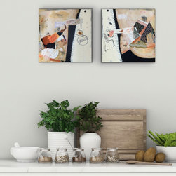 Smaller Abstract Paintings Created in a Series of 2 or More - Paintings