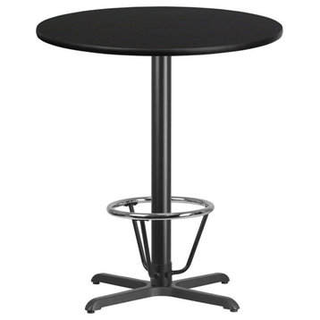 Flash Furniture 36Rd Laminate Table-X-Base In Black