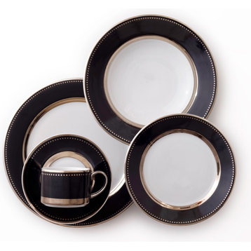 Black Luxe 5-Piece Place Setting
