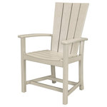 Polywood - Polywood Quattro Adirondack Dining Chair, Sand - The Quattro Adirondack Dining Chair is ideal for outdoor dining and entertaining and features curved arms and a contoured seat and back for comfort. Constructed of durable POLYWOOD lumber available in a variety of attractive, fade-resistant colors, this all-weather dining chair will never require painting, staining, or waterproofing.