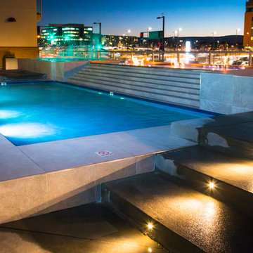 Roof top pool spa