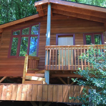 A Tiny Cedar House in the woods