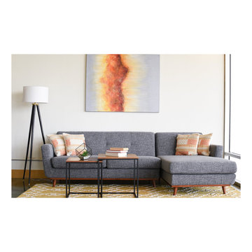 Alba Sectional Sofa - Pepper grey (Right Facing)