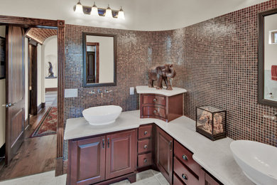 Example of a transitional bathroom design in Houston