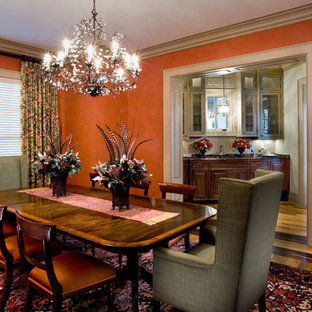 75 Most Popular Dining Room with Orange Walls Design Ideas for 2018 ...