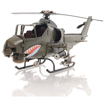 1960s U.S. Attack Helicopter 1:46 Collectible Metal scale model Airplane