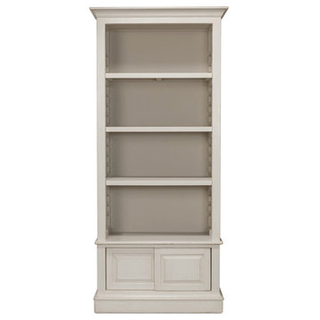 Zoey Bookcase Open Shelves Antique White