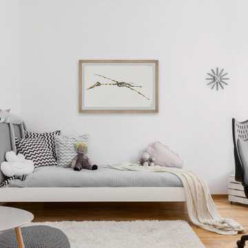 "Pterodactyl Skeleton" Framed Painting Print