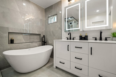 Inspiration for a contemporary bathroom remodel in Los Angeles