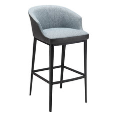 Moe's Home Collection - Beckett Bar Stool, Blue - Bar Stools and Counter Stools