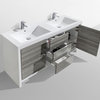 Mod Double-Sink Bathroom Vanity, Ash Gray, 60"