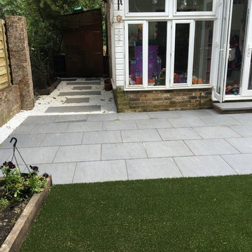 Small back garden design in Leatherhead, Surrey.