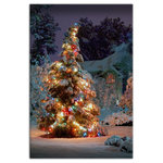 DDCG - Dazzinling Christmas Tree Canvas Wall Art, 24"x36" - Spread holiday cheer this Christmas season by transforming your home into a festive wonderland with spirited designs. This Dazzinling Christmas Tree 24x36 Canvas Wall Art makes decorating for the holidays and cultivating your Christmas style easy. With durable construction and finished backing, our Christmas wall art creates the best Christmas decorations because each piece is printed individually on professional grade tightly woven canvas and built ready to hang. The result is a very merry home your holiday guests will love.