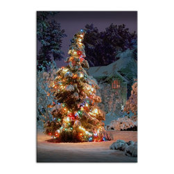 DDCG - Dazzinling Christmas Tree Canvas Wall Art, 24"x36" - Prints And Posters