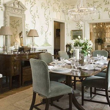 Hand painted wallpaper showroom