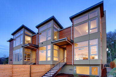 Example of a minimalist exterior home design in Other