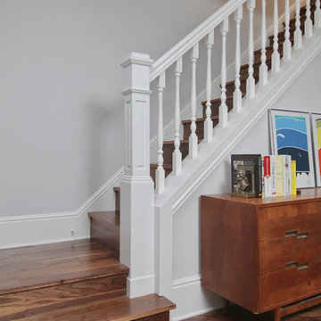 Graduate Hospital, Philadelphia: Herringbone Floor, Walnut Stair, Accent Walls