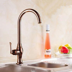 New Antique Brass Rose Golden Single Handle Kitchen Sink Faucet TB439R - Kitchen Faucets