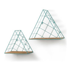 Set 2 estanterías Tracks, turquesa