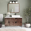 Newton Bath Vanity, Walnut, 48", Single Sink, Freestanding