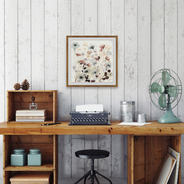 "Bespoken Blossoms I" Framed Painting Print