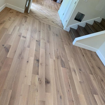 Herringbone - 5" Rift and Quartered White oak finished with Rubio Monocoat