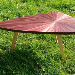 table en marqueterie de paille - Side Tables And End Tables