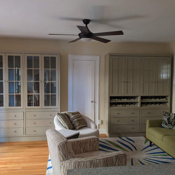 Custom Credenza & Hutch with Wine Racks