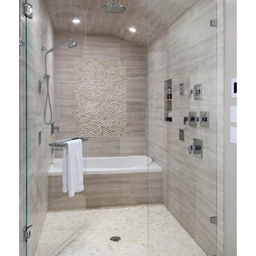 Bathroom remodel mirror & shower door