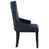Varian II Side Chair, Black Velvet and Black Finish