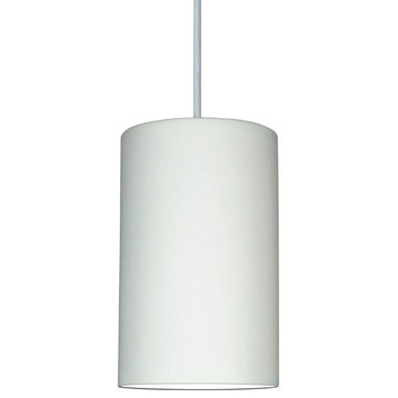A19 P201 Modern Pendant Light "Andros" Cylinder Downlight - Bisque