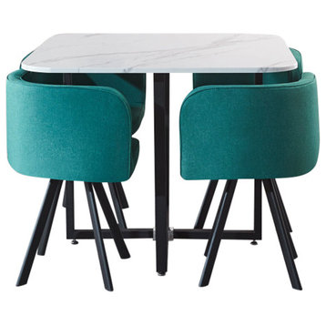 Bay Isle Dining Table and 4 Chair Green