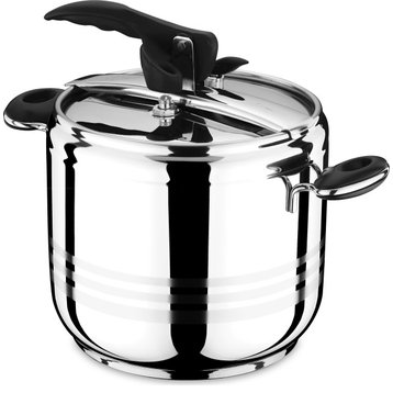 Stainless Steel Pressure Cooker, Manual Slow Cooker, And Warmer, 7 Quart