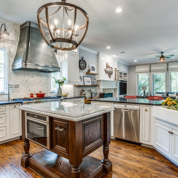 Dallas Suburb Classic Kitchen- before and after