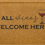 Mohawk Home - Mohawk Home All Wines Red Natural 1' 6" x 2' 6" Door Mat - Red, white or somewhere in between, all are welcome with the Mohawk Home All Wines Red Doormat. The synthetic fibers have excellent scraping and wiping properties to help scrape dirt, debris, and absorb water from the bottom of shoes before it is tracked indoors. The durable faux coir does not shed and offers long lasting functionality year after year. Low-profile height offers ideal functionality for high traffic areas and in entryways as it will not obstruct doors from opening or closing. This doormat offers low maintenance upkeep - simply vacuum, shake out, or sweep off debris, spot clean with a solution of mild detergent and water. Do not bleach. Air dry. Dry flat.