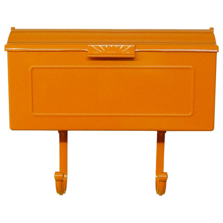 Mid Modern Nash Horizontal Mailbox, Orange