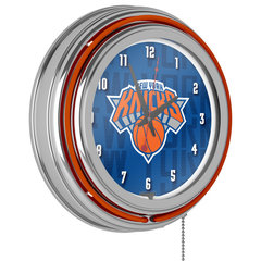 Dallas Mavericks Blue Fade Lighted Analog Neon Clock