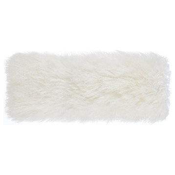 Tibetan Sheep Long Pillow - White