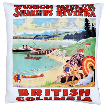 Gulf Coast by Union Steamship Throw Pillow 20"x20", With Polyfill Insert