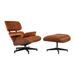 Premium Version Leather Eames Lounge Chair & Ottoman - Products