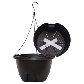 16" Weekender Outdoor Planter, Black, Set of 2