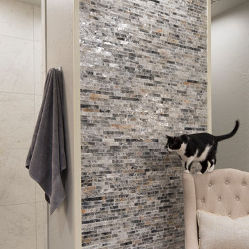 Carrara, Contemporary, & Curbless!