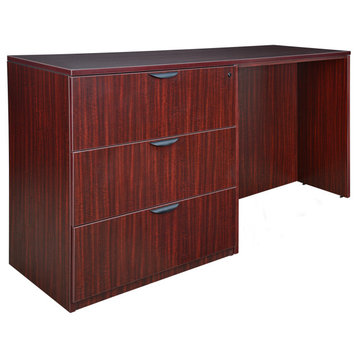 Legacy Stand Up Side to Side Lateral File/ Desk- Mahogany