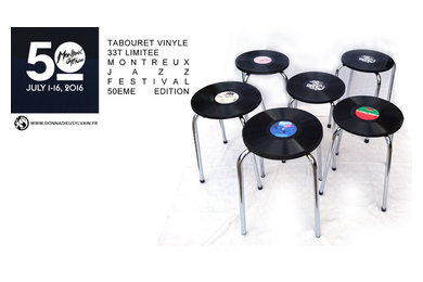 TABOURET VINYLE 33T édition limitée MJF 50